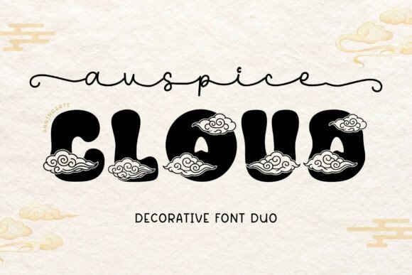 Auspice Cloud Duo: A Decorative Font Duo for Web Designers