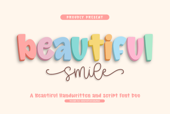 Beautiful Smile: A Playful Handwritten Duo for Editorial Design
