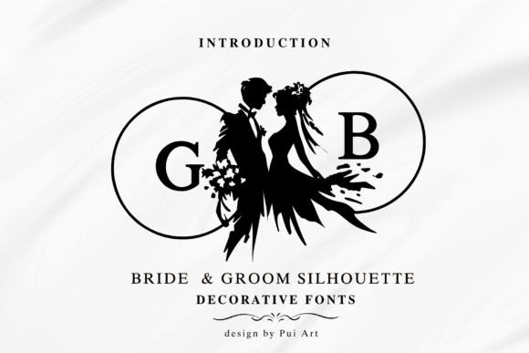 Bride Groom Silhouette Monogram: A Thoughtful Display Typeface for Wedding & Lifestyle Design
