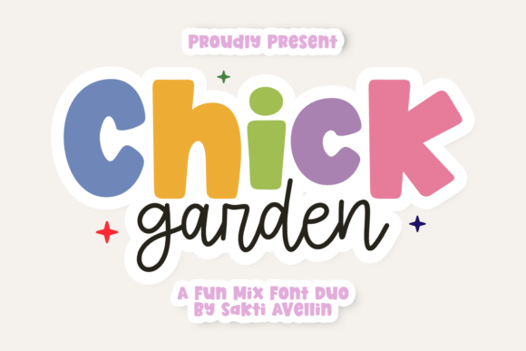 Chick Garden Duo: A Playful Display Font for Editorial Charm