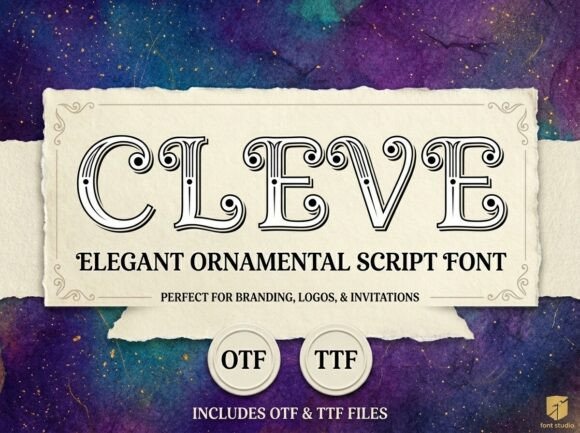Cleve: An Ornamental Script Font for Modern Brand Storytelling