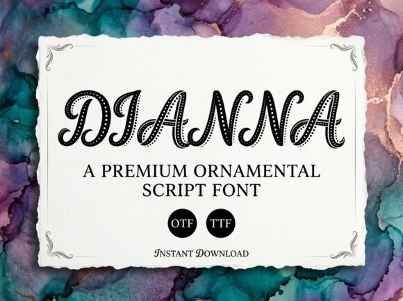 Dianna Ornamental Script Font for Campaign Creators