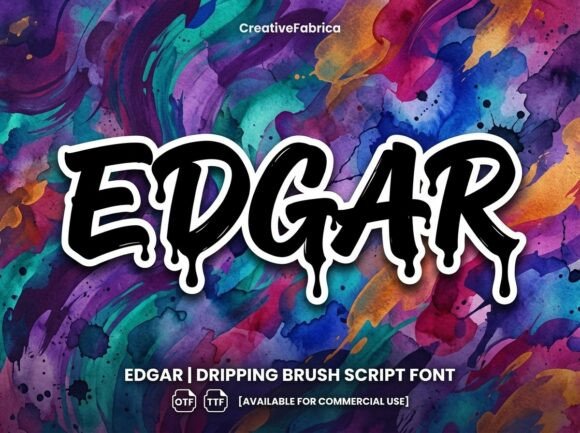 Edgar: A Dripping Brush Script Font for Editorial Design