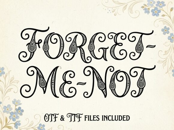 Forget-me-not Font: A Graceful Typeface for Business Branding