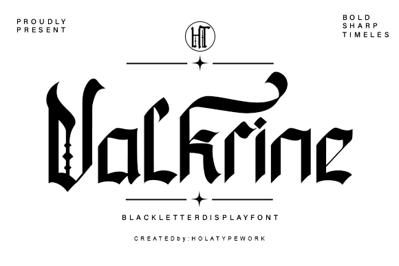 Give Your Brand an Edge with the Valkrine Blackletter Font