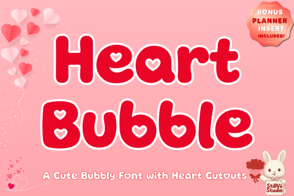 Heart Bubble Font: A Playful Display Typeface for Digital Brands