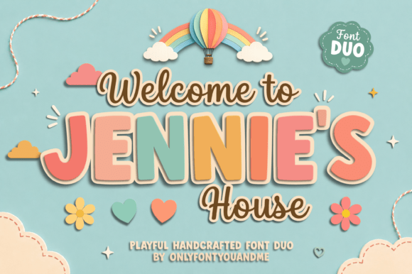 Jennies House: A Playful Font Duo for Cozy Branding
