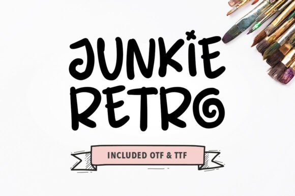 Junkie Retro: A Bold Display Font for Editorial Design