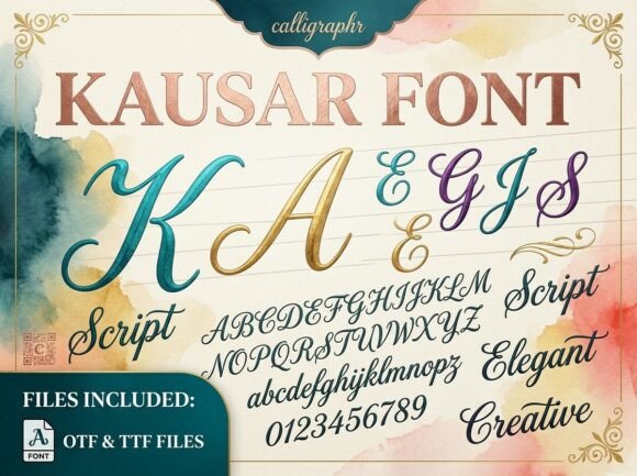 Kausar: A Refined Script Font for Editorial Design