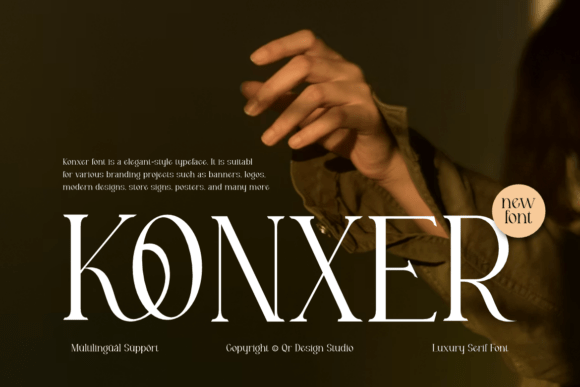Konxer: A Luxe Display Serif Font for Digital Branding