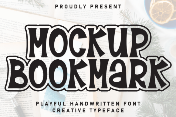 Mockup Bookmark: A Hand-Sketched Display Font for Brand Design