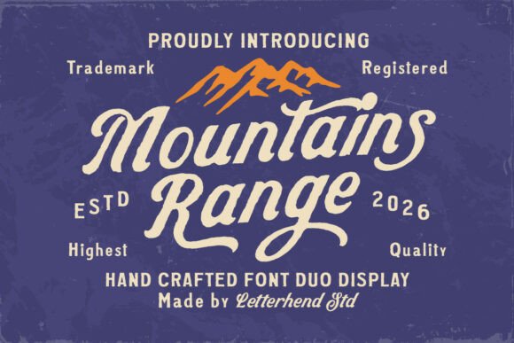 Mountains Range Duo: The Display Font That Elevates Branding