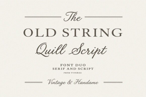 Old String: A Vintage Serif & Script Font for Web Designers