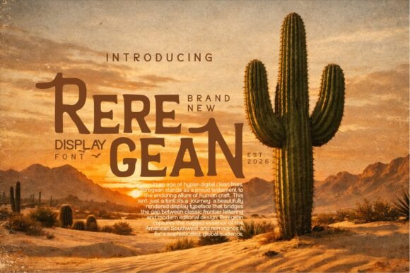 Reregean: A Retro-Masculine Typeface for Marketing Graphics