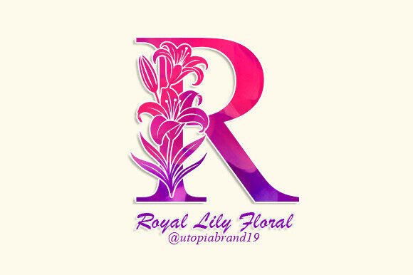 Royal Lily Floral Monogram: A Display Font for Editorial Grace