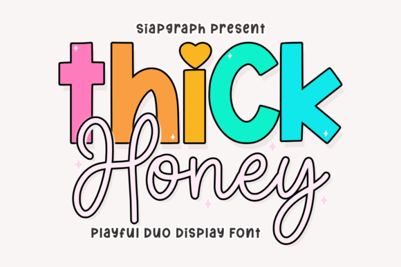 Thick Honey Duo: A Playful, Polished Display Font for Small Brands